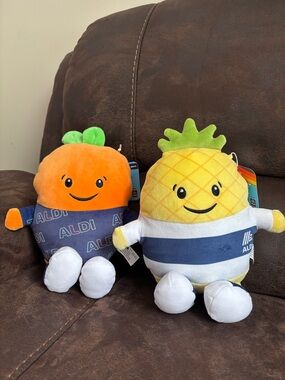 Aldi’s  Produce Crew Plush - Carrot and Pineapple